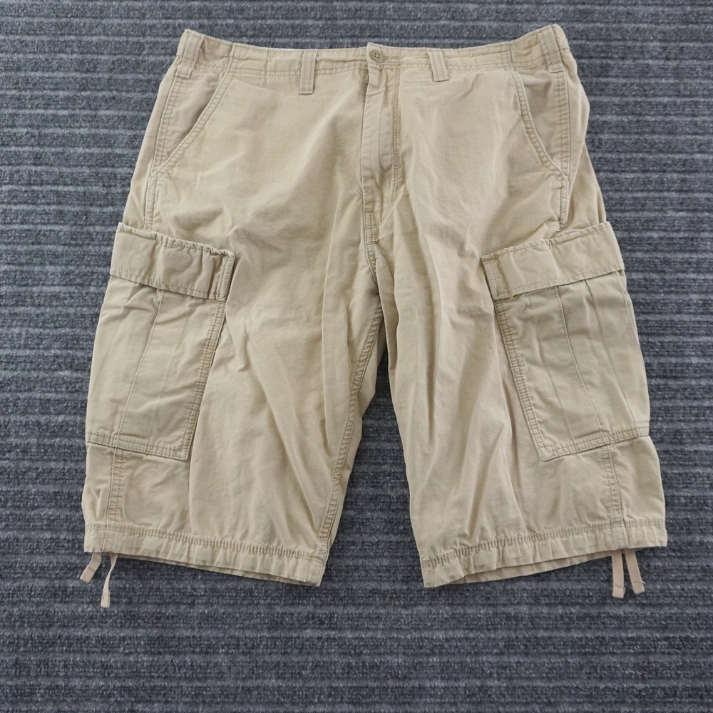 Levi's Cargo Shorts Mens 36 Tan Khaki Multi-Pocket Drawstring Hem